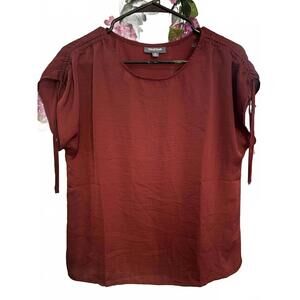 Stylish ModCloth Burgundy Blouse - Size M